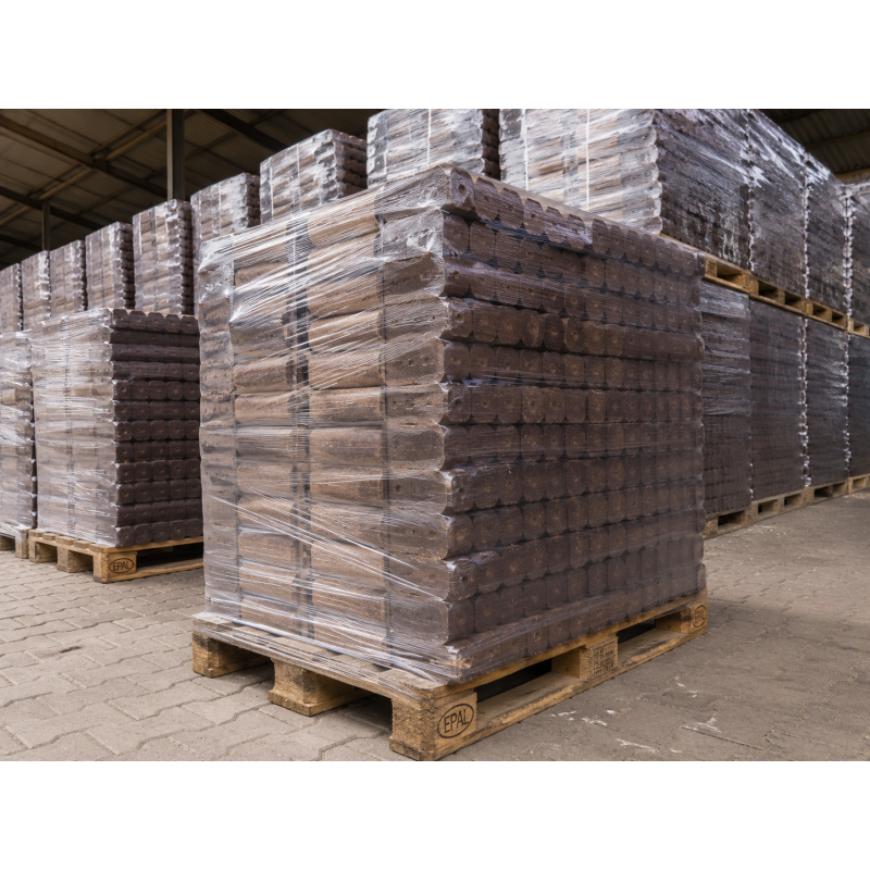 Brykiet nocny z kory – paleta 960 kg (48 × 20 kg)